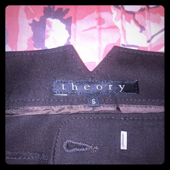 Cropped and cuffed wool blend trousers by Theory - Picture 2 of 5
